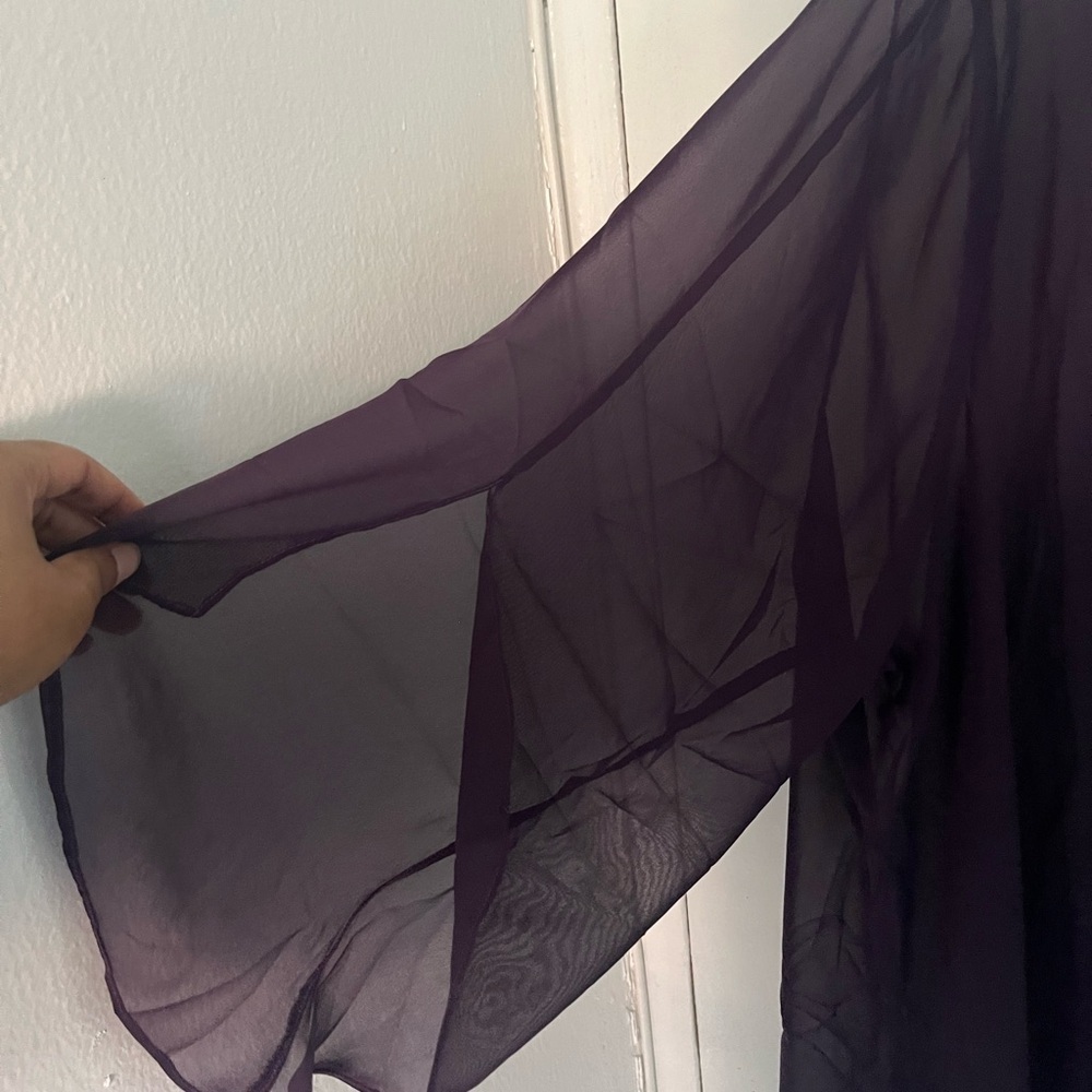 Catherines purple Sheer Cardigan - Picture 3 of 3